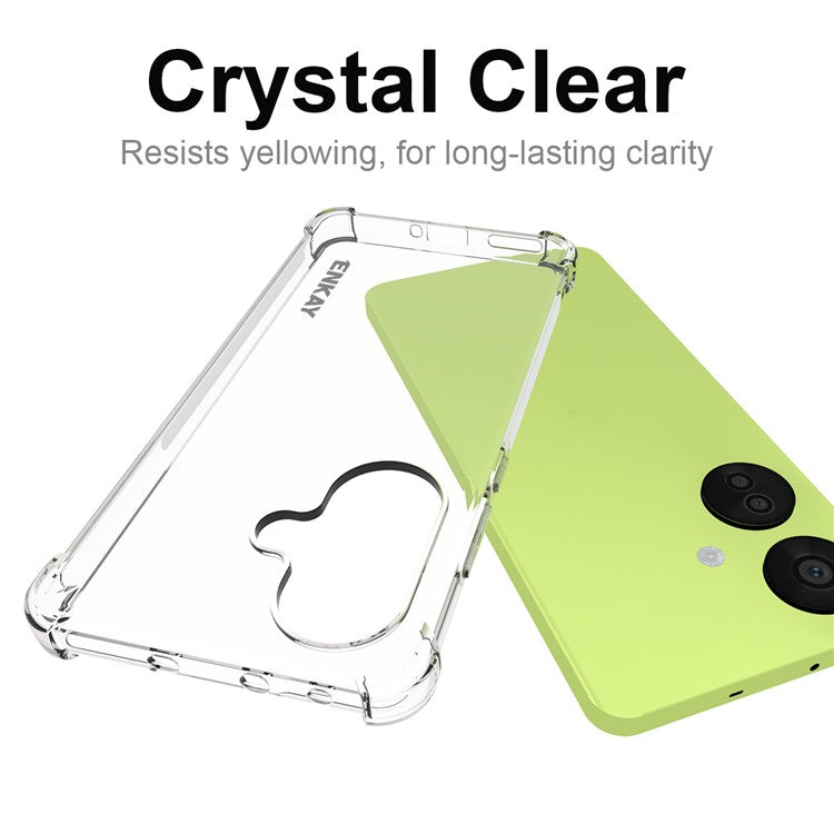 ENKAY HAT PRINCE For OnePlus Nord CE3 5G Anti-slip Strip Edge Cover Clear Four Corners Reinforced TPU Phone Case