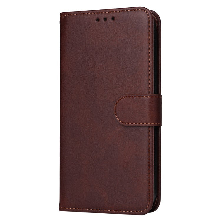 Wallet Stand Case for OnePlus Nord CE 3 Lite 5G / N30 5G / Oppo K11x 5G PU Leather Calf Texture Phone Cover - Brown