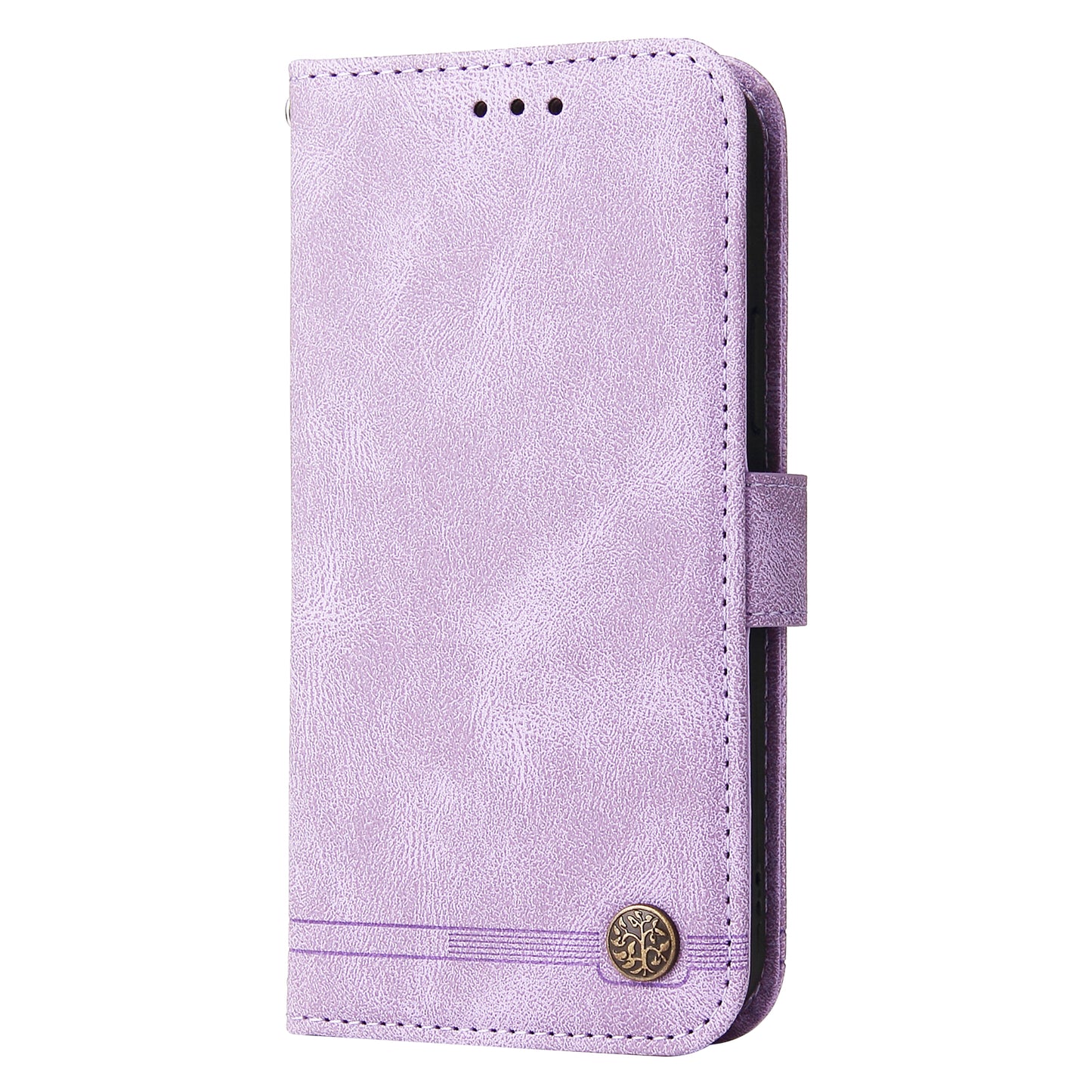 For Samsung Galaxy F34 5G / M34 5G Imprinted Lines Stand Wallet Cover Anti-drop PU Leather Phone Case - Purple
