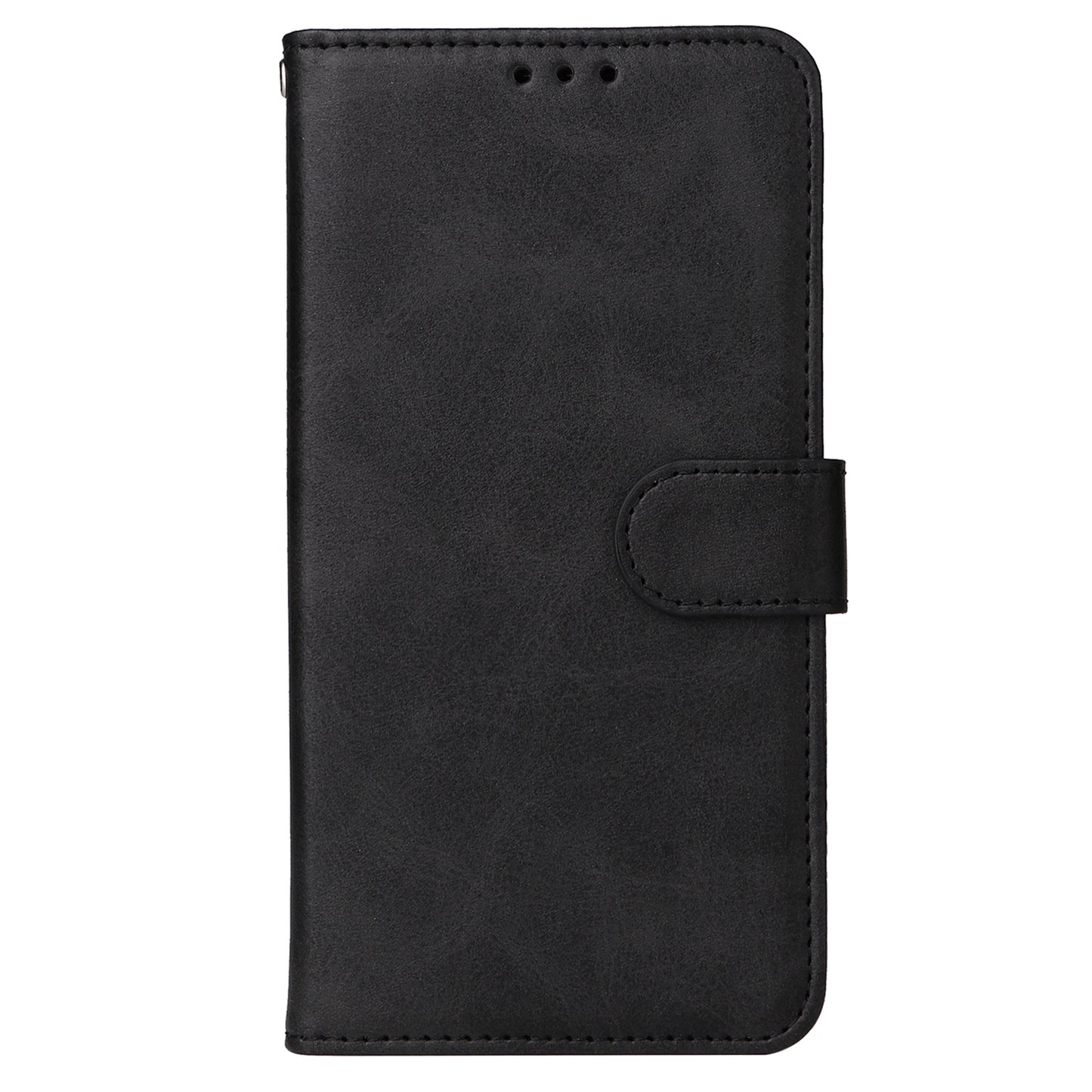 For Samsung Galaxy F34 5G / M34 5G Shockproof Phone Shell Calf Texture PU Leather Wallet Stand Cover - Black