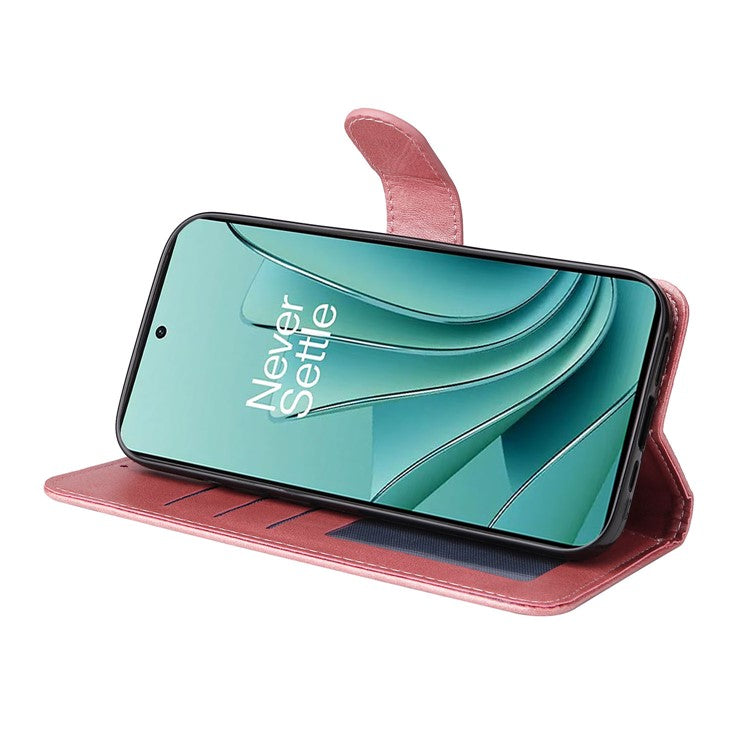 For OnePlus Nord 3 5G / Ace 2V Calf Texture Anti-scratch Phone Case Flip Wallet Stand Shell - Pink