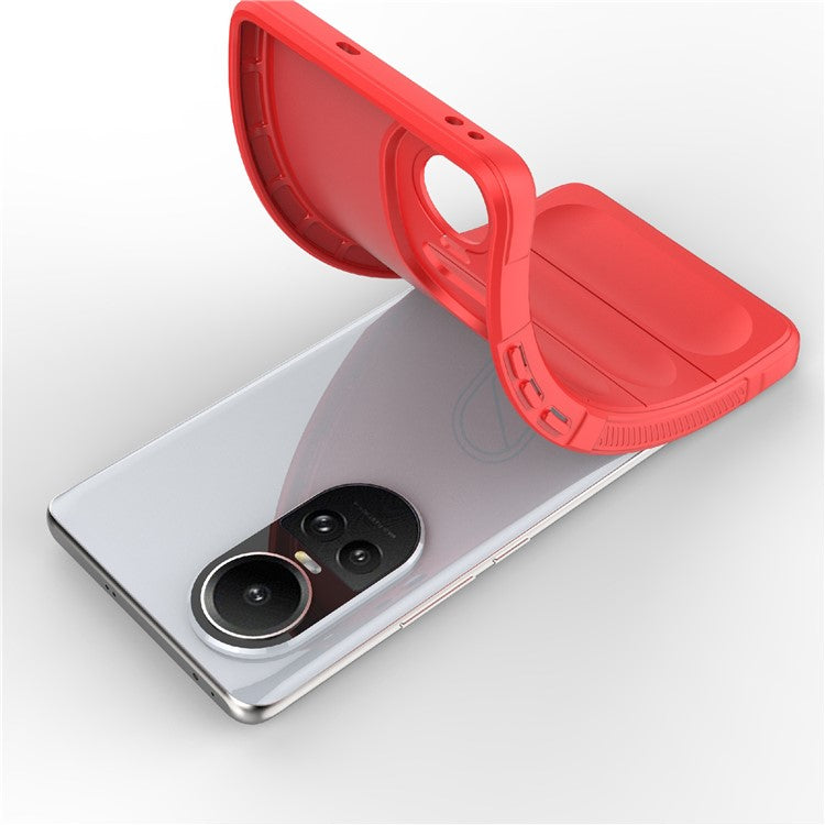 TPU Phone Case for Oppo Reno10 5G (Global) / Reno10 Pro 5G (Global) , Drop-Proof Protective Rugged Cover - Red