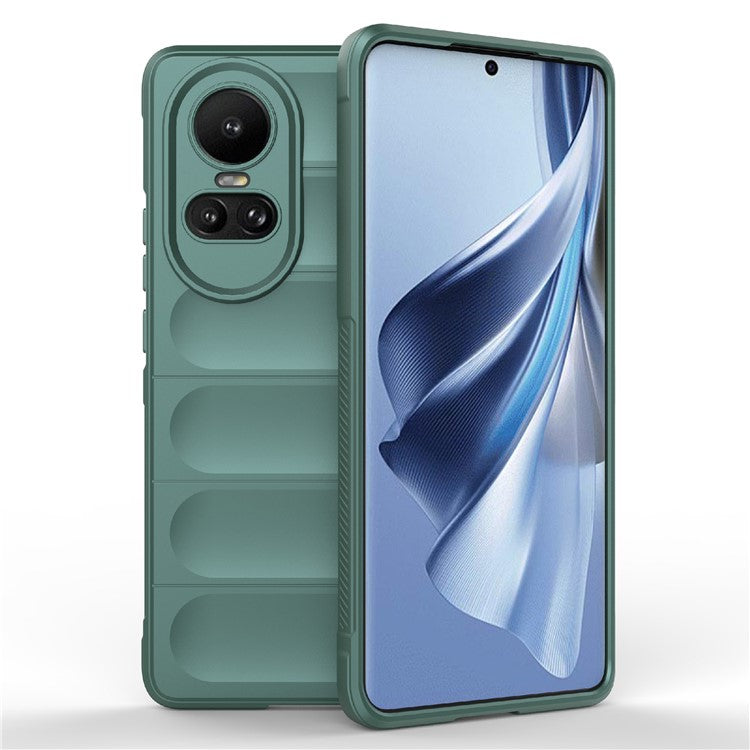 TPU Phone Case for Oppo Reno10 5G (Global) / Reno10 Pro 5G (Global) , Drop-Proof Protective Rugged Cover - Green