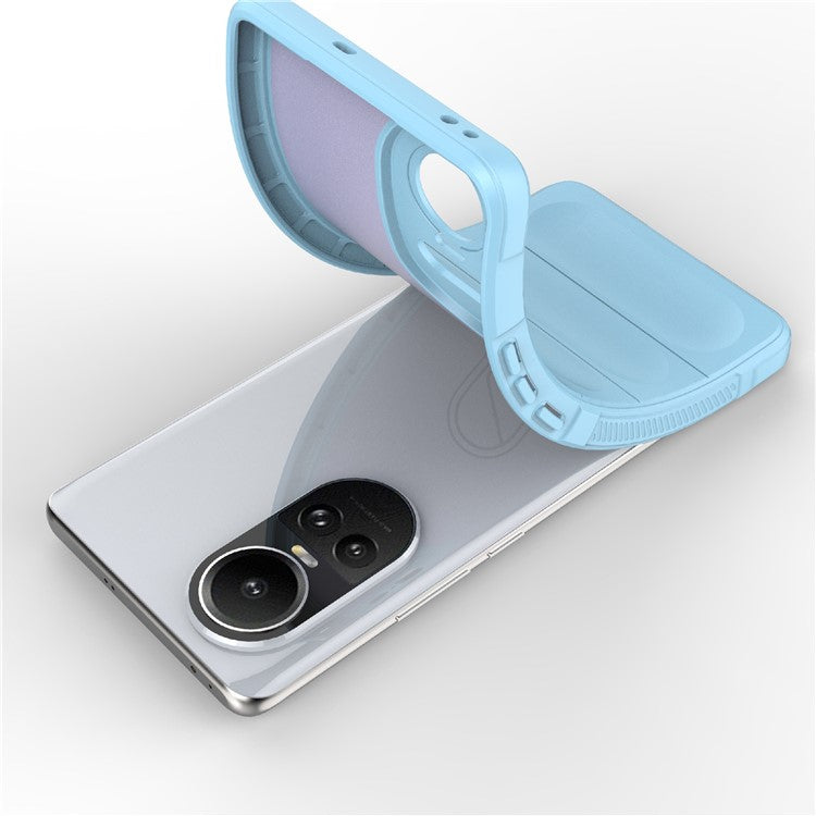 TPU Phone Case for Oppo Reno10 5G (Global) / Reno10 Pro 5G (Global) , Drop-Proof Protective Rugged Cover - Baby Blue