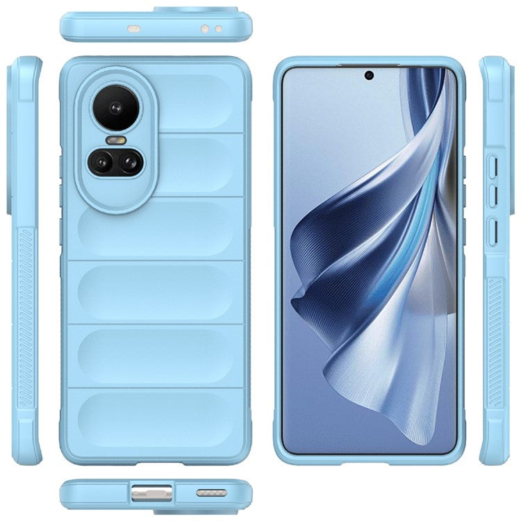 TPU Phone Case for Oppo Reno10 5G (Global) / Reno10 Pro 5G (Global) , Drop-Proof Protective Rugged Cover - Baby Blue