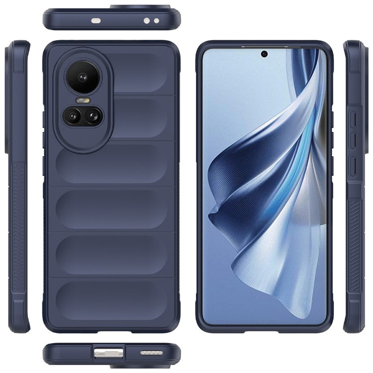 TPU Phone Case for Oppo Reno10 5G (Global) / Reno10 Pro 5G (Global) , Drop-Proof Protective Rugged Cover - Dark Blue