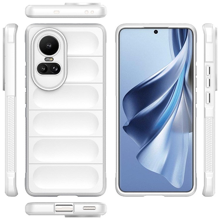 TPU Phone Case for Oppo Reno10 5G (Global) / Reno10 Pro 5G (Global) , Drop-Proof Protective Rugged Cover - White