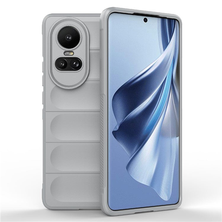TPU Phone Case for Oppo Reno10 5G (Global) / Reno10 Pro 5G (Global) , Drop-Proof Protective Rugged Cover - Light Grey