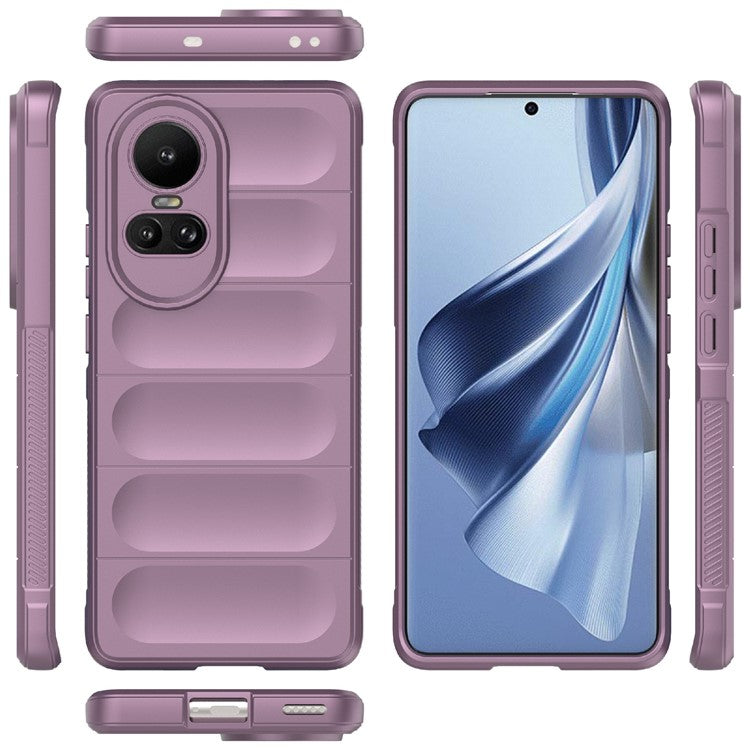 TPU Phone Case for Oppo Reno10 5G (Global) / Reno10 Pro 5G (Global) , Drop-Proof Protective Rugged Cover - Light Purple