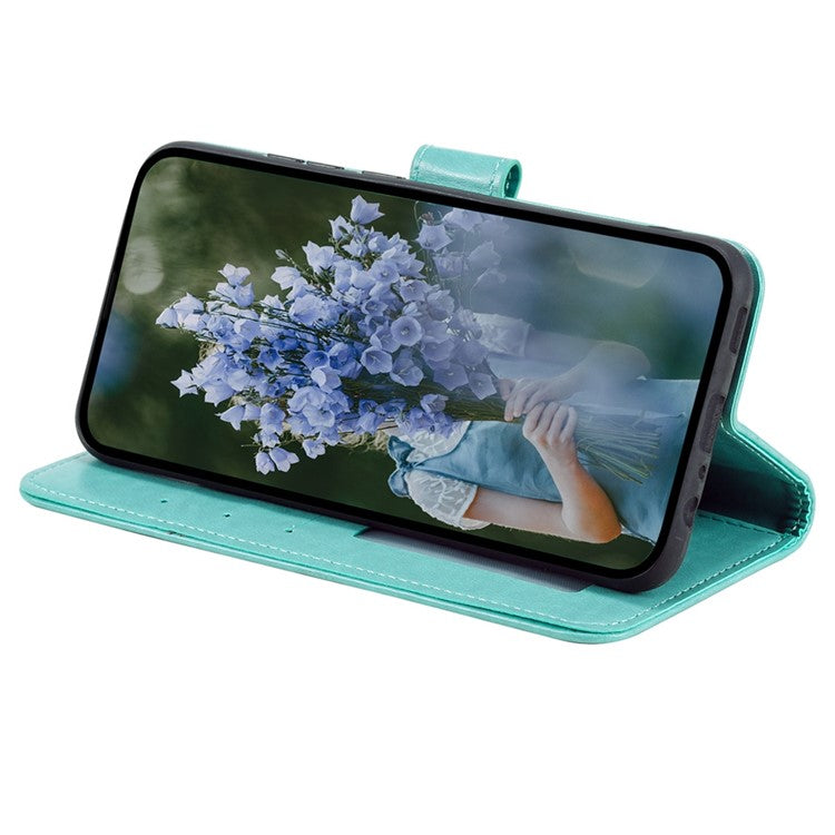 For OnePlus Nord 3 5G / Ace 2V Leather Wallet Cover Mandala Flower Imprinted Stand Case with Strap - Green