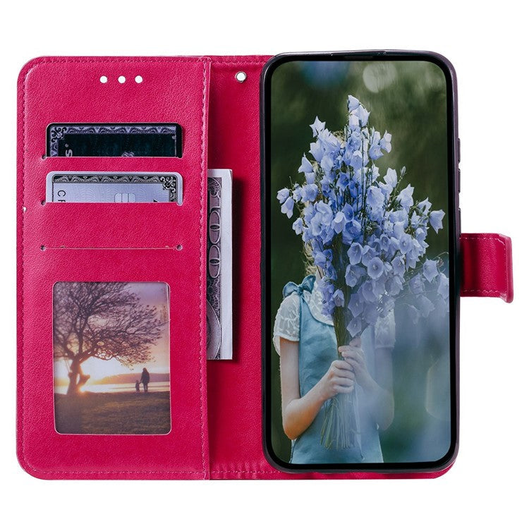 For OnePlus Nord 3 5G / Ace 2V Leather Wallet Cover Mandala Flower Imprinted Stand Case with Strap - Rose