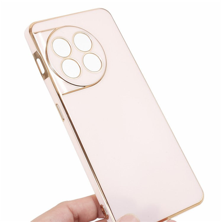 6D Glossy Anti-drop TPU Phone Case for OnePlus 11 5G Electroplating Smooth Phone Cover - Pink