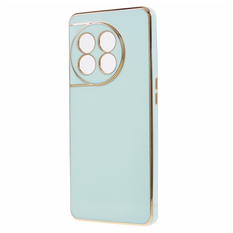 6D Glossy Anti-drop TPU Phone Case for OnePlus 11 5G Electroplating Smooth Phone Cover - Cyan