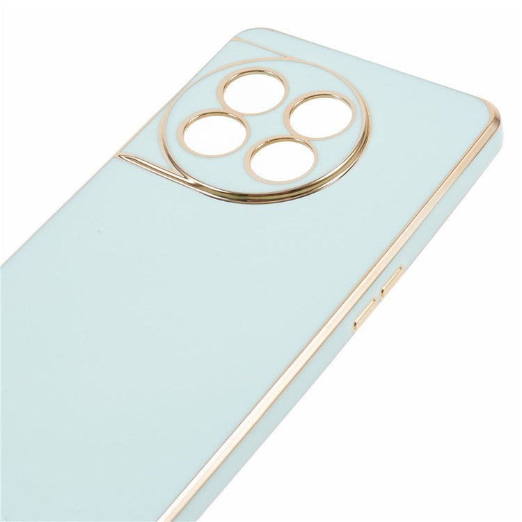 6D Glossy Anti-drop TPU Phone Case for OnePlus 11 5G Electroplating Smooth Phone Cover - Cyan