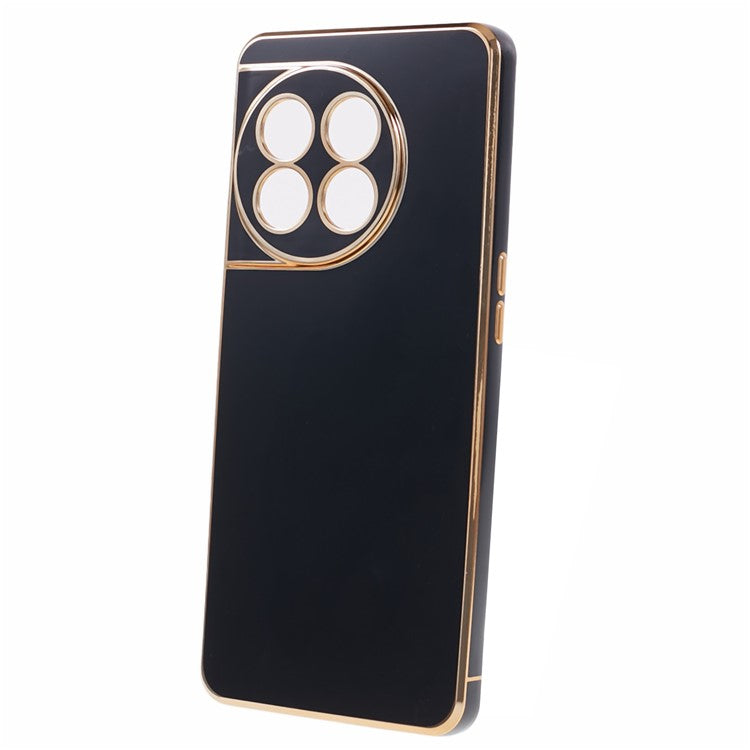 6D Glossy Anti-drop TPU Phone Case for OnePlus 11 5G Electroplating Smooth Phone Cover - Black