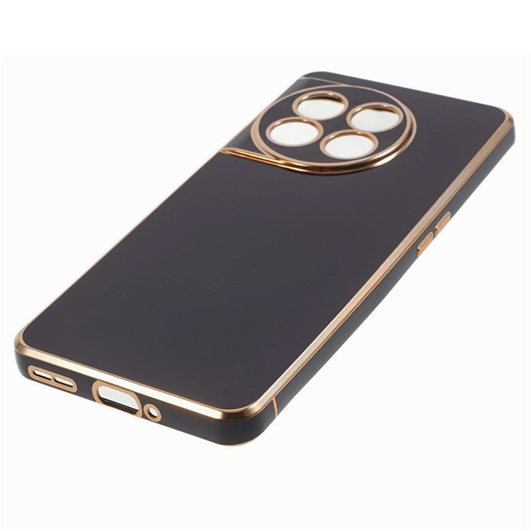 6D Glossy Anti-drop TPU Phone Case for OnePlus 11 5G Electroplating Smooth Phone Cover - Black