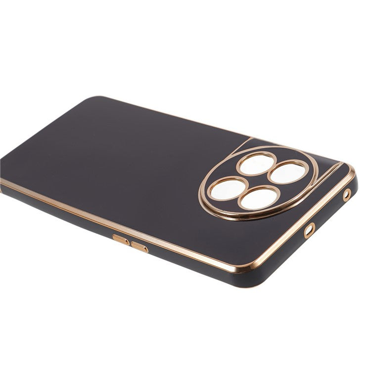6D Glossy Anti-drop TPU Phone Case for OnePlus 11 5G Electroplating Smooth Phone Cover - Black