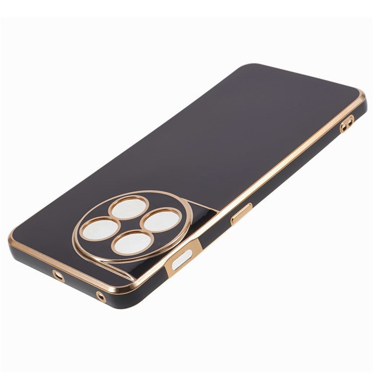 6D Glossy Anti-drop TPU Phone Case for OnePlus 11 5G Electroplating Smooth Phone Cover - Black