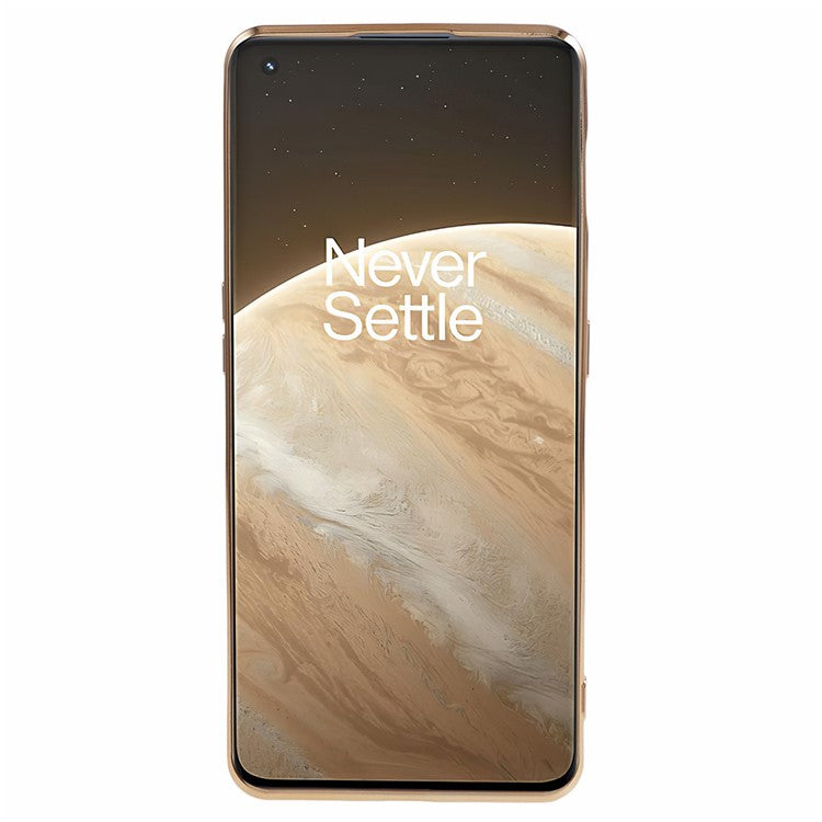 6D Glossy Anti-drop TPU Phone Case for OnePlus 11 5G Electroplating Smooth Phone Cover - Blue