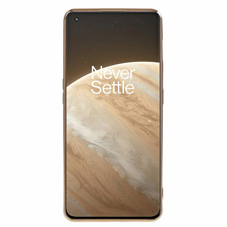 6D Glossy Anti-drop TPU Phone Case for OnePlus 11 5G Electroplating Smooth Phone Cover - Grey