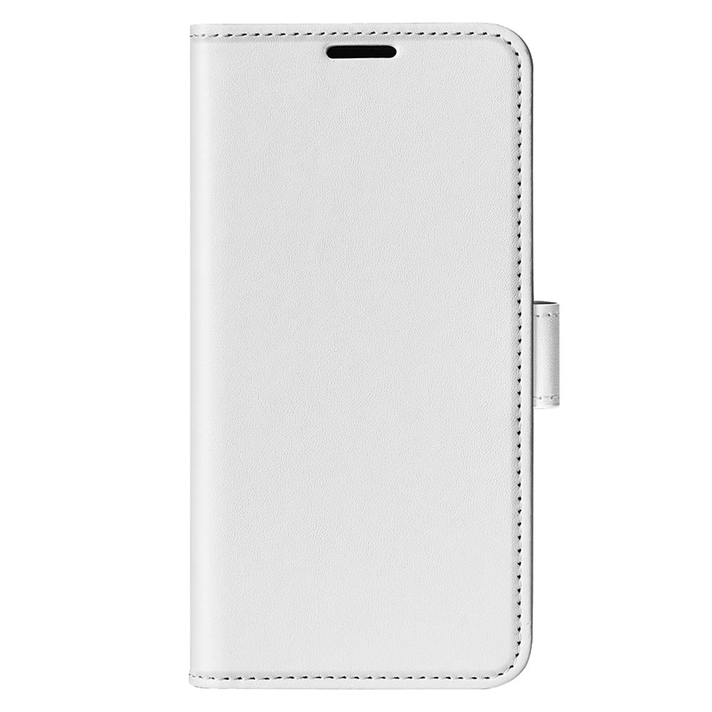For Samsung Galaxy F34 5G / M34 5G Anti-Scratch PU Leather Cell Phone Cover Stand Crazy Horse Texture Wallet Case - White