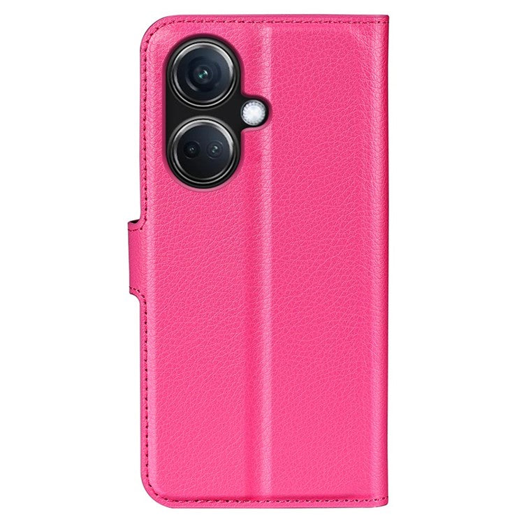 Phone Case For Oppo K11 5G Wallet Litchi Texture Shell Anti-Scratch Stand PU Leather Phone Cover - Rose