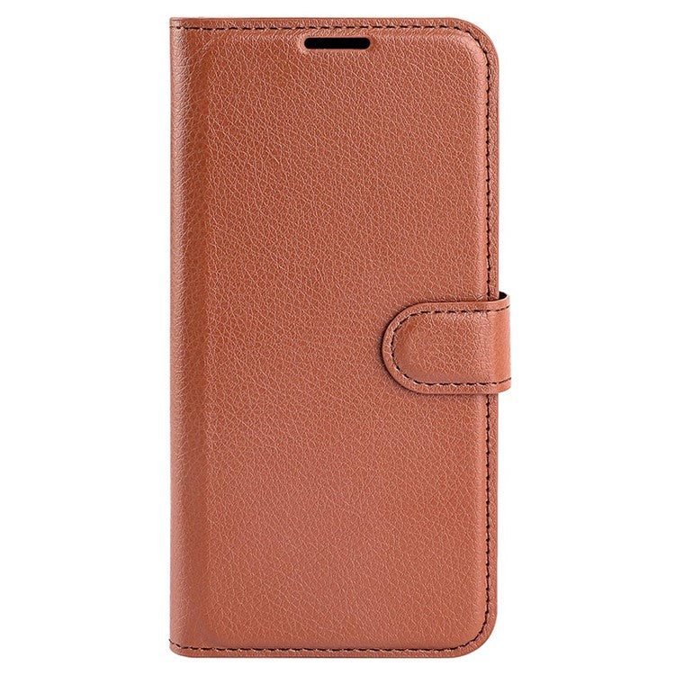 Phone Case For Oppo K11 5G Wallet Litchi Texture Shell Anti-Scratch Stand PU Leather Phone Cover - Brown