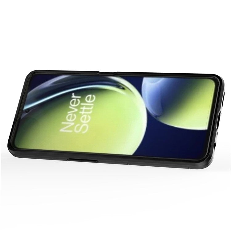For OnePlus Nord CE3 5G TPU+PC Protective Case Rotation Ring Holder Kickstand Phone Cover - Black