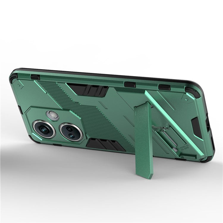 PC+TPU Impact-Resistant Case for OnePlus Nord CE3 5G , Kickstand Armor Phone Cover - Green