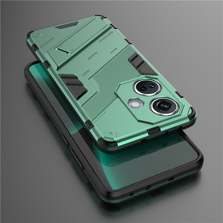 PC+TPU Impact-Resistant Case for OnePlus Nord CE3 5G , Kickstand Armor Phone Cover - Green