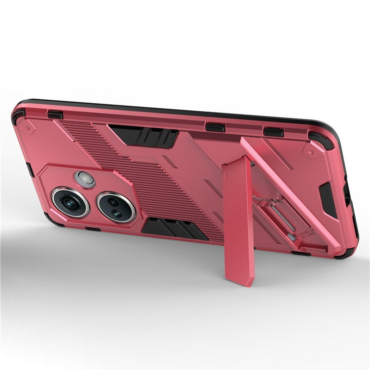 PC+TPU Impact-Resistant Case for OnePlus Nord CE3 5G , Kickstand Armor Phone Cover - Rose