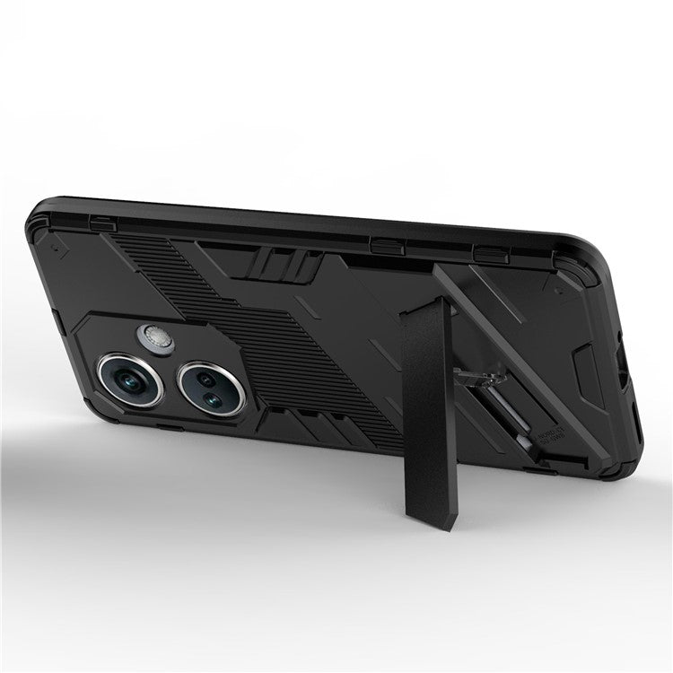 PC+TPU Impact-Resistant Case for OnePlus Nord CE3 5G , Kickstand Armor Phone Cover - Black