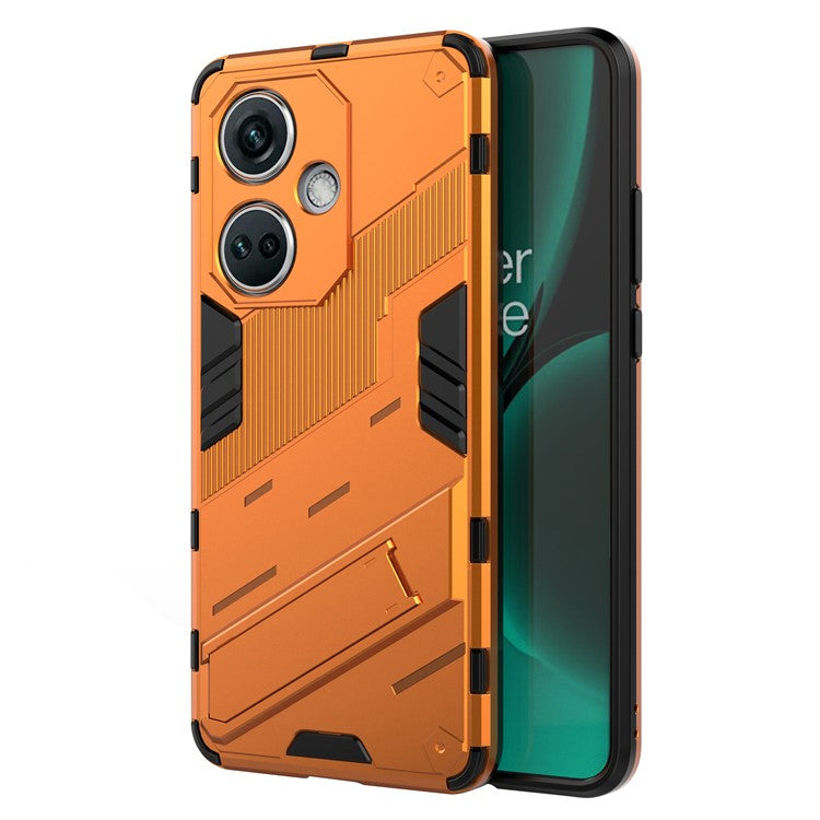 PC+TPU Impact-Resistant Case for OnePlus Nord CE3 5G , Kickstand Armor Phone Cover - Orange