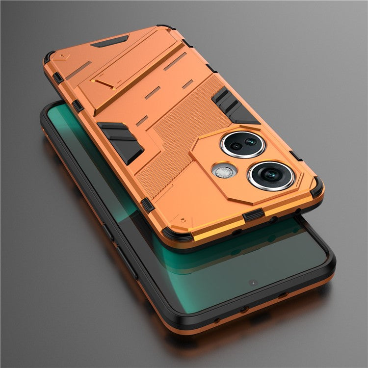 PC+TPU Impact-Resistant Case for OnePlus Nord CE3 5G , Kickstand Armor Phone Cover - Orange
