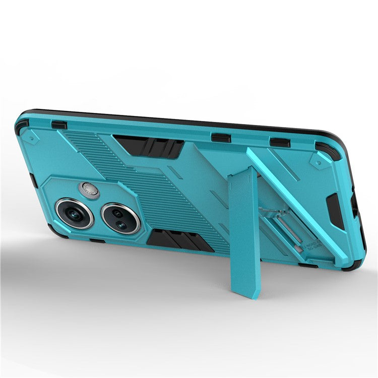 PC+TPU Impact-Resistant Case for OnePlus Nord CE3 5G , Kickstand Armor Phone Cover - Baby Blue