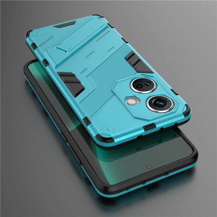 PC+TPU Impact-Resistant Case for OnePlus Nord CE3 5G , Kickstand Armor Phone Cover - Baby Blue