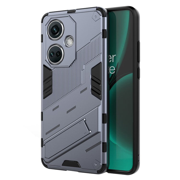 PC+TPU Impact-Resistant Case for OnePlus Nord CE3 5G , Kickstand Armor Phone Cover - Dark Blue