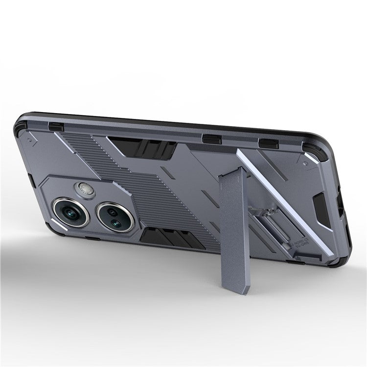 PC+TPU Impact-Resistant Case for OnePlus Nord CE3 5G , Kickstand Armor Phone Cover - Dark Blue