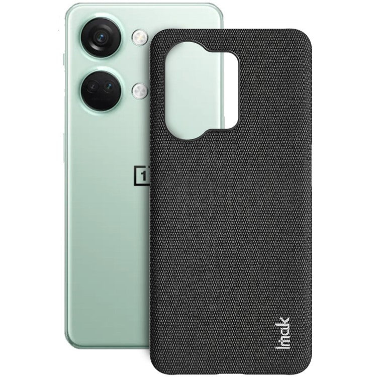 IMAK Ruiyi Series for OnePlus Ace 2V / Nord 3 5G PU Leather Coated PC Case Cloth Texture Phone Cover - Black
