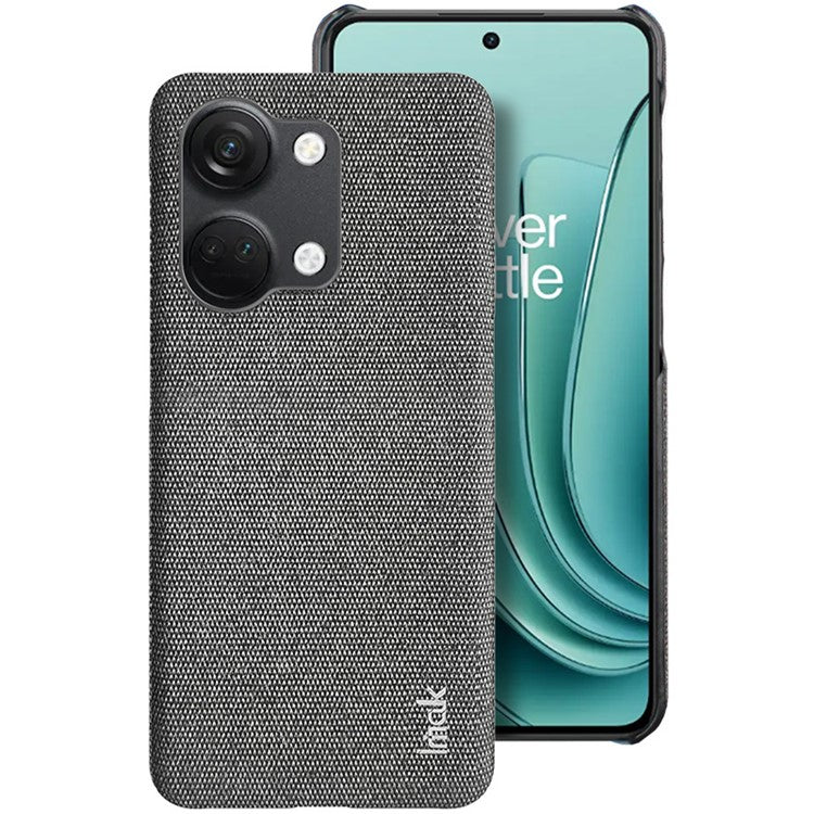 IMAK Ruiyi Series for OnePlus Ace 2V / Nord 3 5G PU Leather Coated PC Case Cloth Texture Phone Cover - Dark Grey