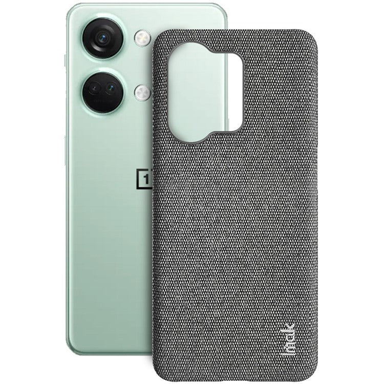 IMAK Ruiyi Series for OnePlus Ace 2V / Nord 3 5G PU Leather Coated PC Case Cloth Texture Phone Cover - Dark Grey