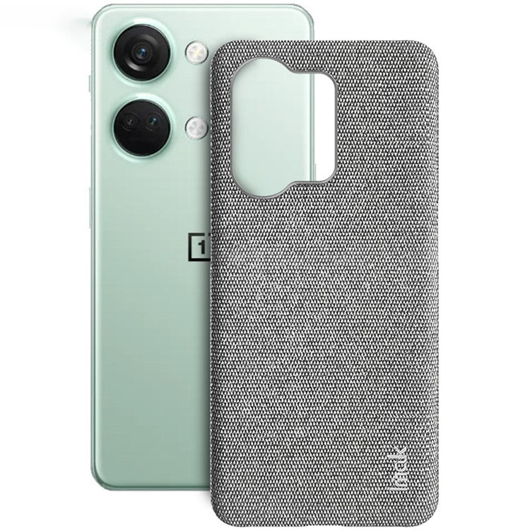 IMAK Ruiyi Series for OnePlus Ace 2V / Nord 3 5G PU Leather Coated PC Case Cloth Texture Phone Cover - Light Grey
