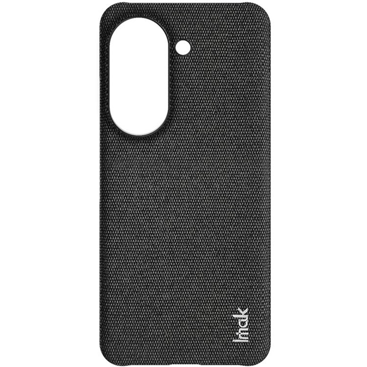 IMAK Ruiyi Series for Asus Zenfone 9 5G / Zenfone 10 5G Cloth Texture Phone Case PU Leather Coated PC Cover - Black