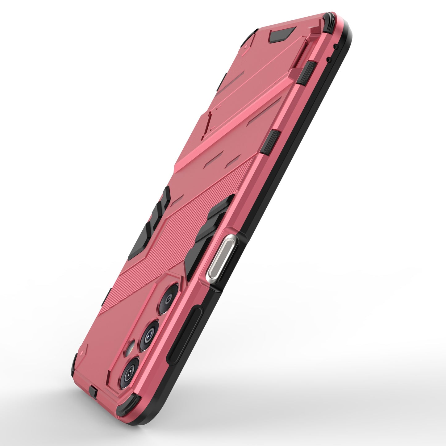 For Samsung Galaxy F34 5G / M34 5G Anti-drop Phone Case PC+TPU Back Cover with Kickstand - Rose