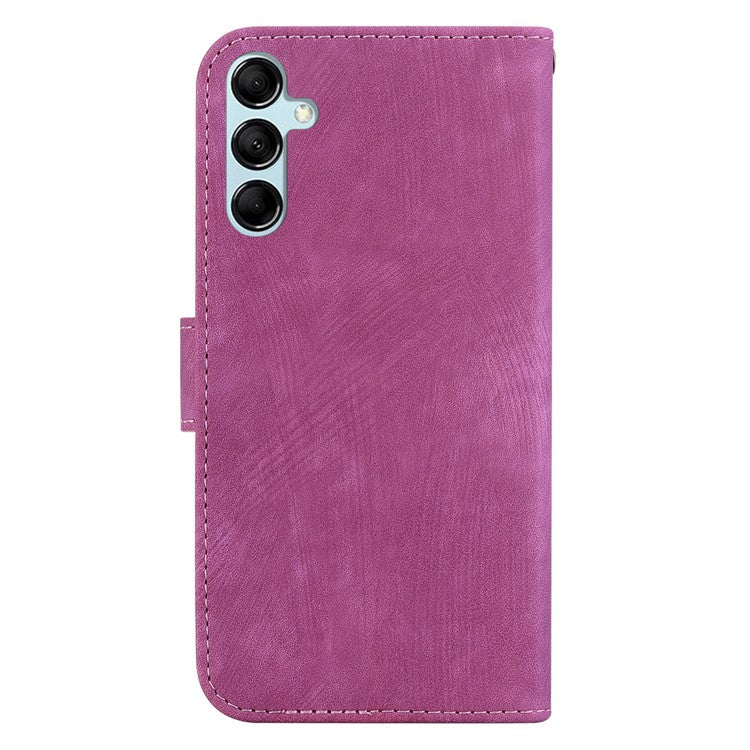 PU Leather Wallet Case for Samsung Galaxy M54 5G / F54 5G , Tiger Pattern Imprinted Stand Phone Cover - Rose