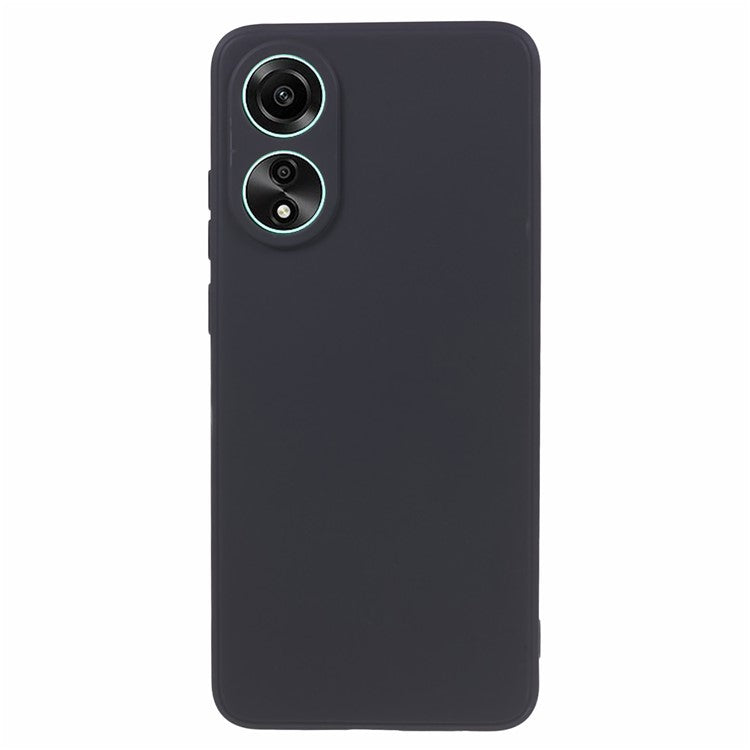Straight Edge Phone Case for Oppo A78 4G , Lens Precise Cutout Soft TPU Anti-scratch Cover - Black