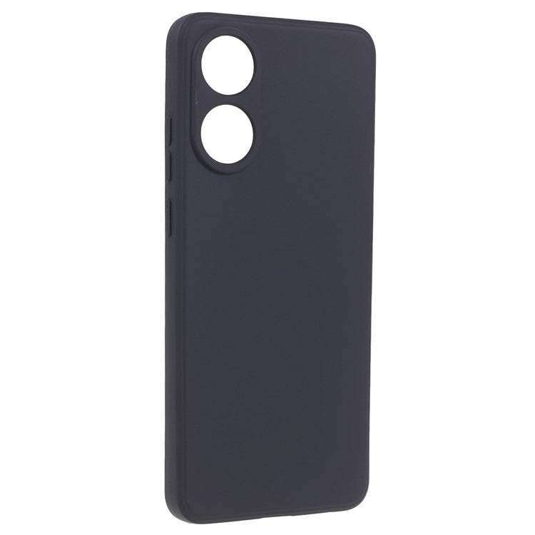 Straight Edge Phone Case for Oppo A78 4G , Lens Precise Cutout Soft TPU Anti-scratch Cover - Black