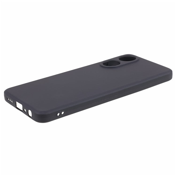 Straight Edge Phone Case for Oppo A78 4G , Lens Precise Cutout Soft TPU Anti-scratch Cover - Black