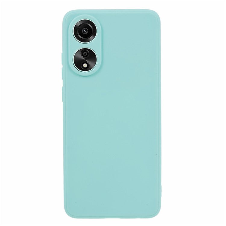 Straight Edge Phone Case for Oppo A78 4G , Lens Precise Cutout Soft TPU Anti-scratch Cover - Baby Blue
