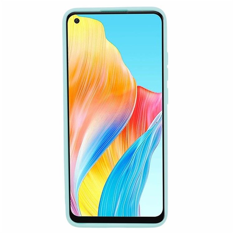 Straight Edge Phone Case for Oppo A78 4G , Lens Precise Cutout Soft TPU Anti-scratch Cover - Baby Blue